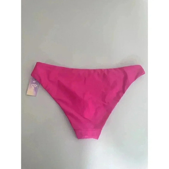 Shimmer Bay Pink 2 Piece Swimsuit Set Bikini Tie Front Barbie Size Junior Large - Picture 8 of 10